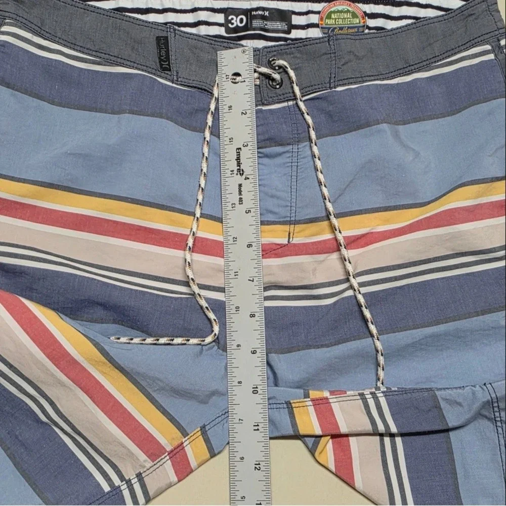 Hurley x Pendleton Yosemite National Park Board Shorts Mens 30 Blue Striped
